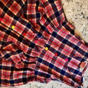 Bright plaid kids blouse